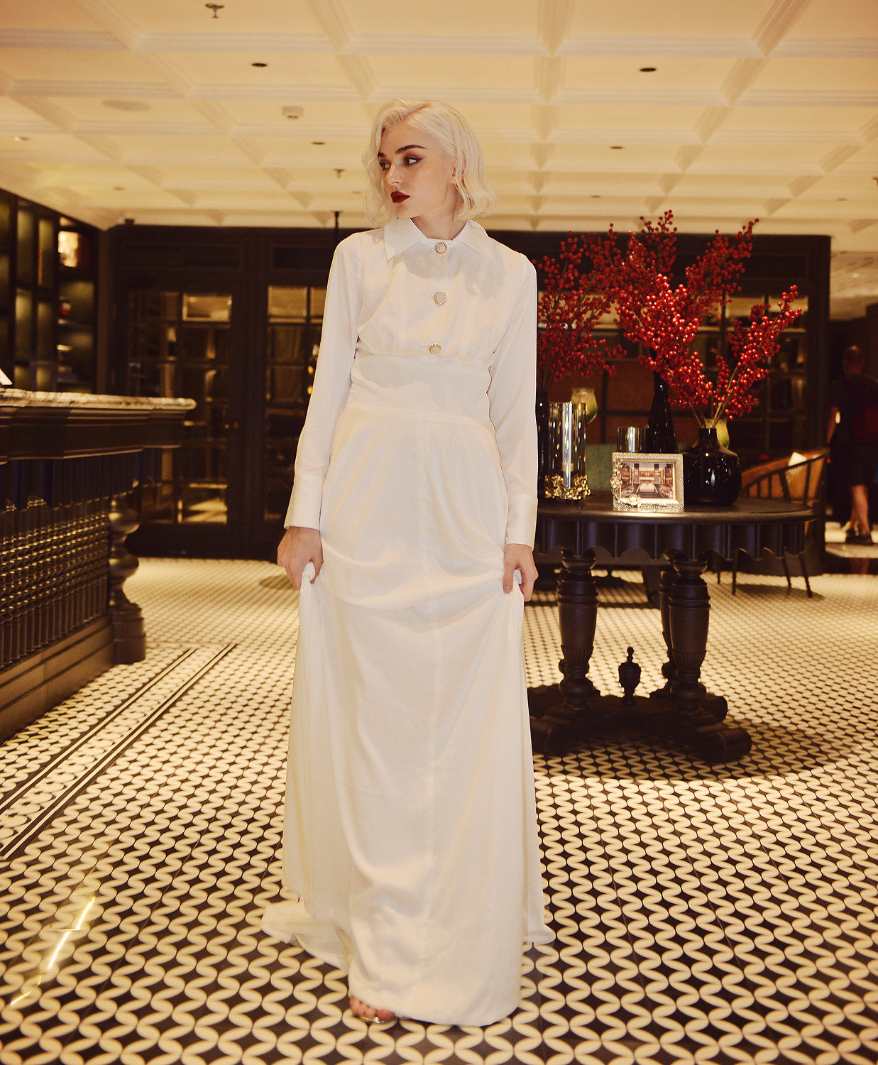 Modest Wedding Dress - Wedding Dress with Train - Bridal Dress with Train