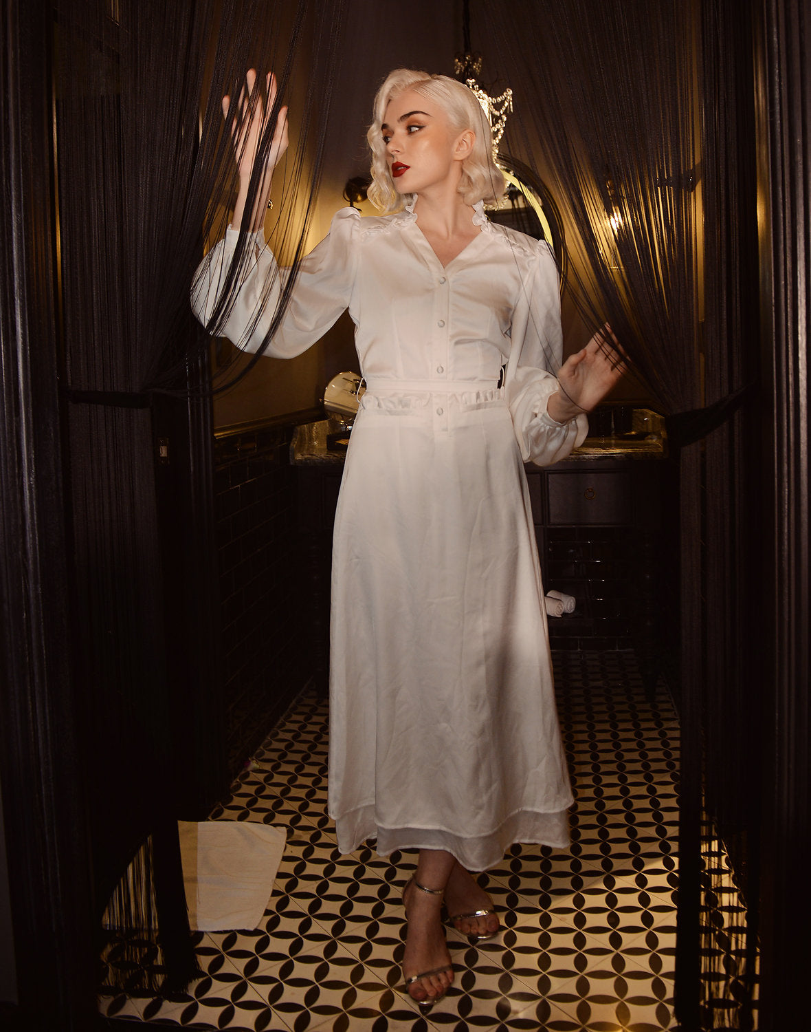 Midi Silk Dress - Simple Wedding Dress - Midi Bridal Gown - Minimalist Wedding