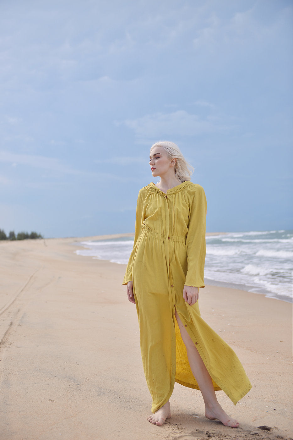 Linen LoungeWear Women - Linen Tunic Dress - 1950s Vintage Style Dress - Linen LoungeWear Maxi - Cotton Sleeping Gown