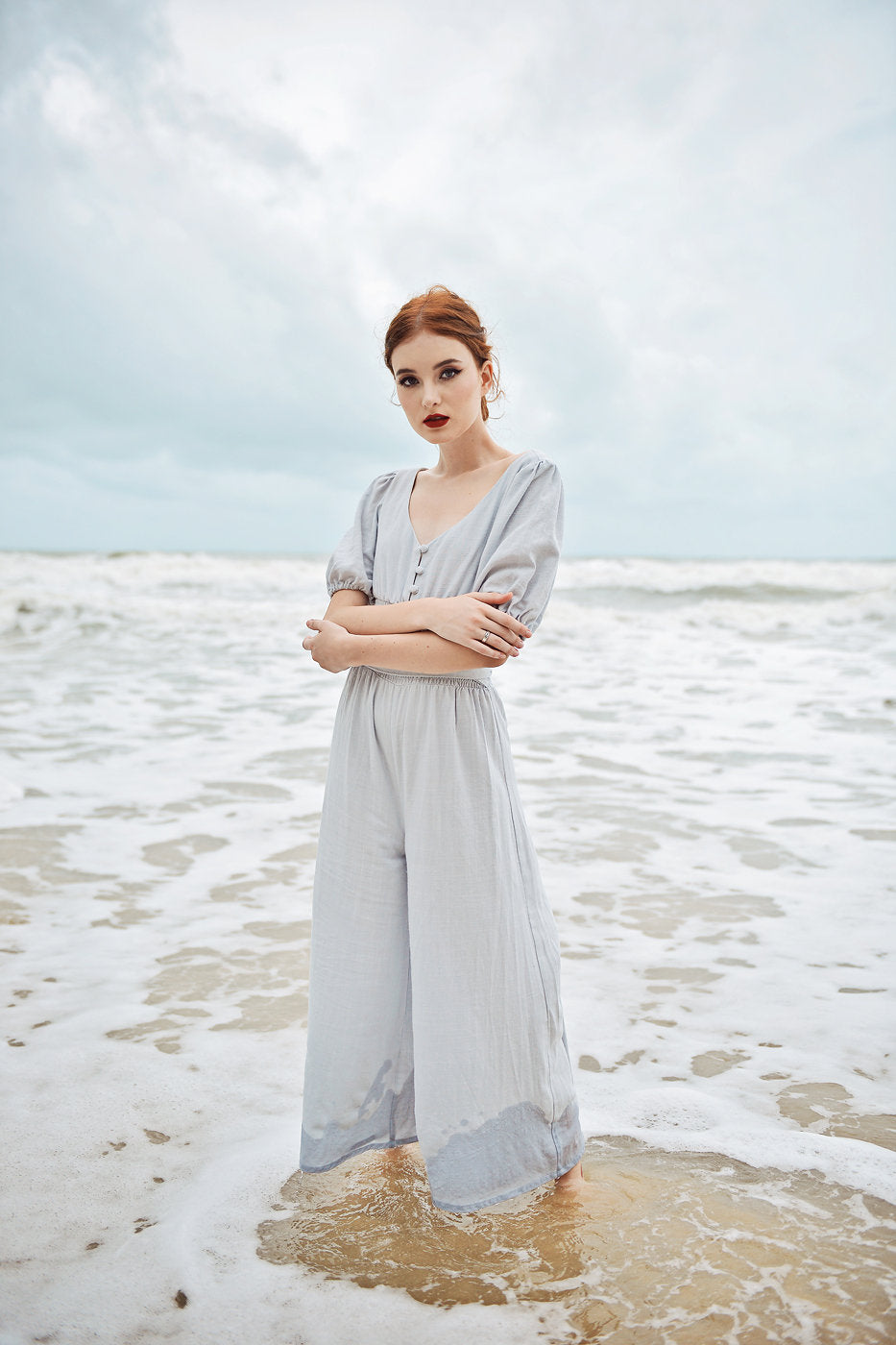 Linen Jumpsuit Overalls - Women Summer Jumper - Cotton Jumpsuit for Women