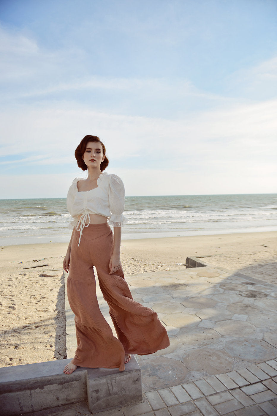 High-waisted Pants Women - Tiered Pants - Cotton Pants Women - Linen Women Trousers - Wide Pants Women