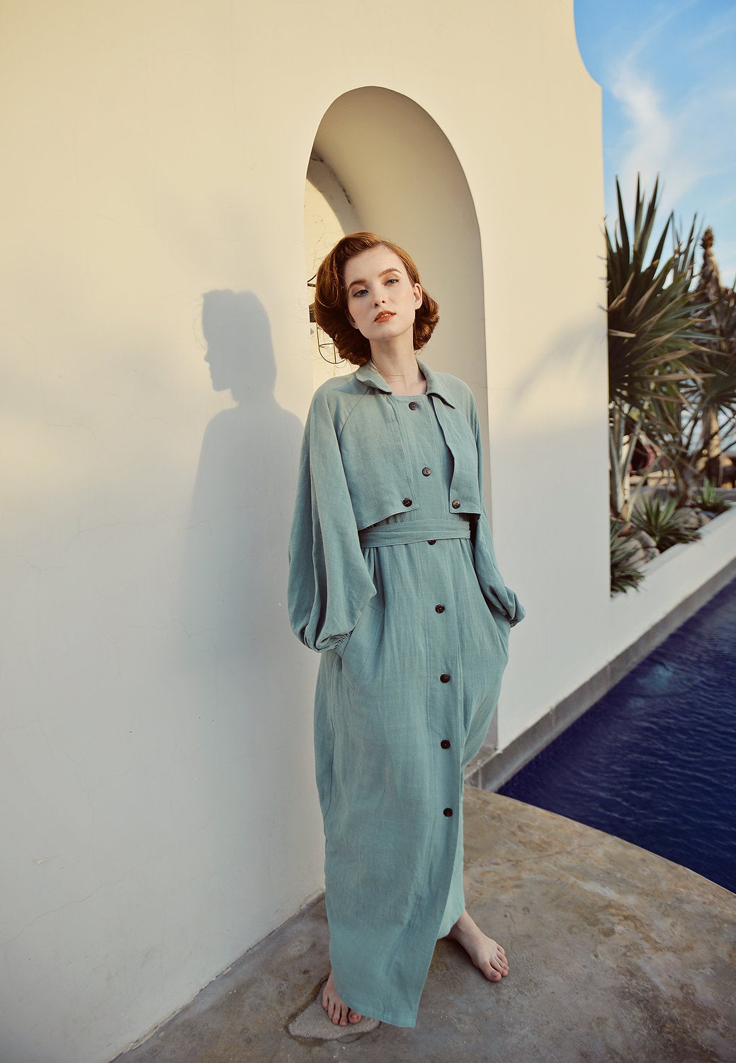 Long Jacket Women - Women Cotton Blazer - Women Jacket with Pockets - Linen Long Coat - Long Sleeve Winter Jacket