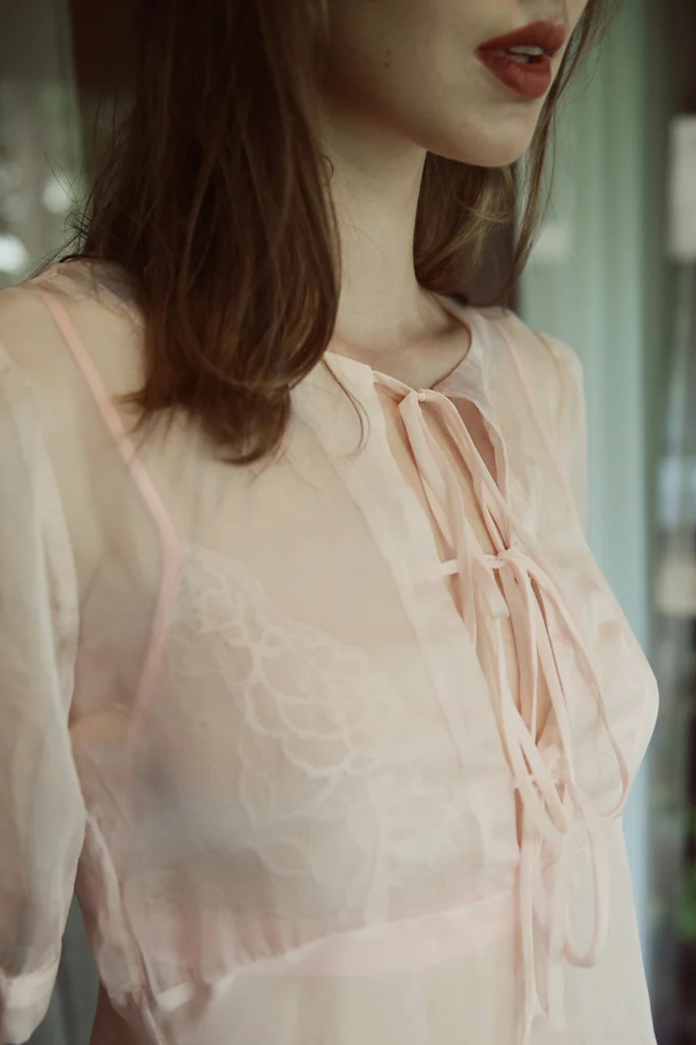 Sheer Silk Slip - Sexy Lingerie Sleepwear - See through Nightgown - Wedding Gift Idea - Gift For Her