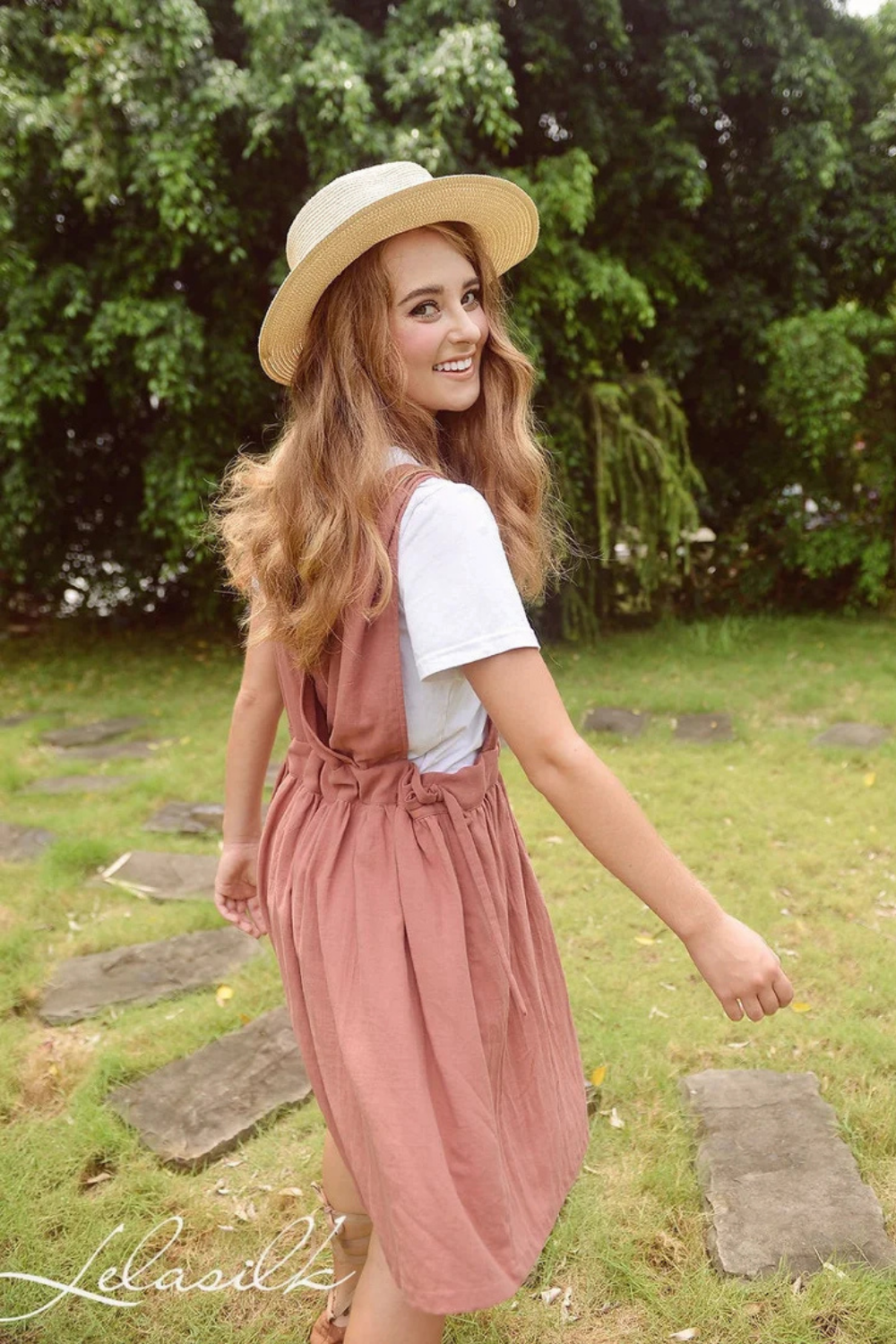 Linen Apron Dress - Cotton Pinafore Dress - Organic Clothing