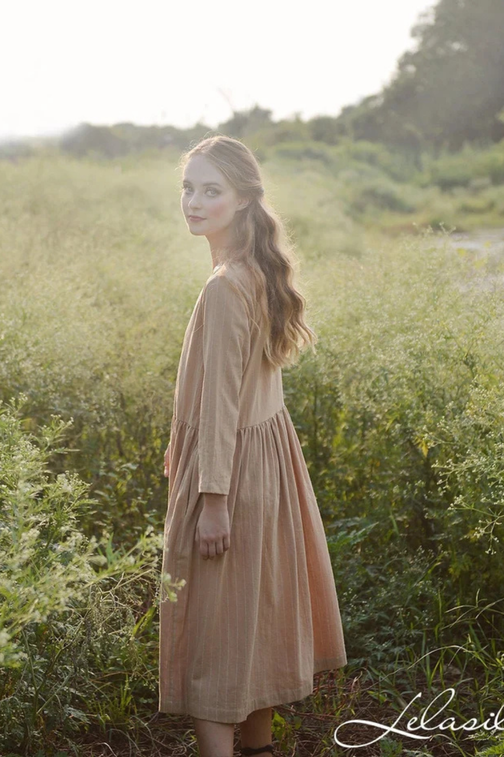 Loose Linen Dress - Linen Cotton Dress - Dress with Pockets - Organic Cotton