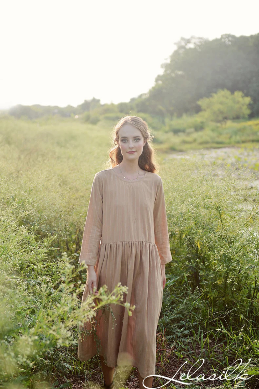 Loose Linen Dress - Linen Cotton Dress - Dress with Pockets - Organic Cotton