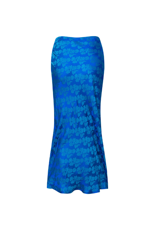 Lazuli Heritage Mulberry Silk Midi Skirt