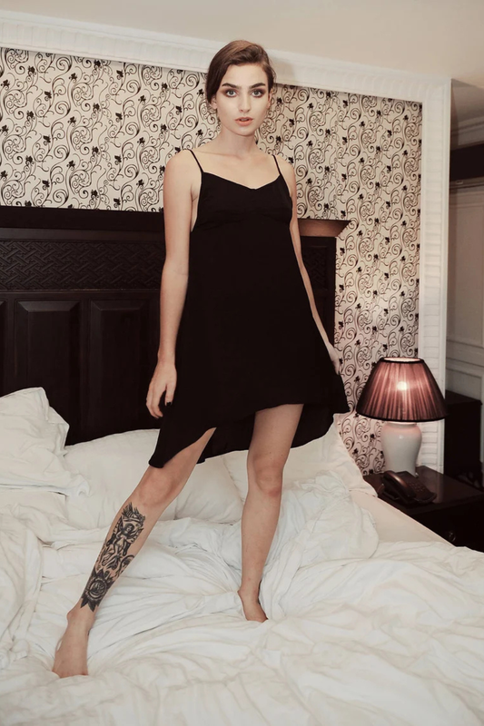 High-low Silk Slip - Silk Sleepwear - Lelasilk Sleeping Gown - Gift for her