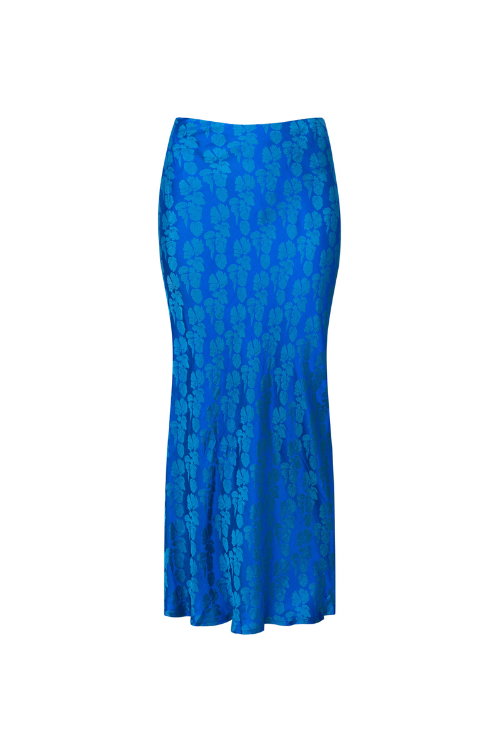 Lazuli Heritage Mulberry Silk Midi Skirt