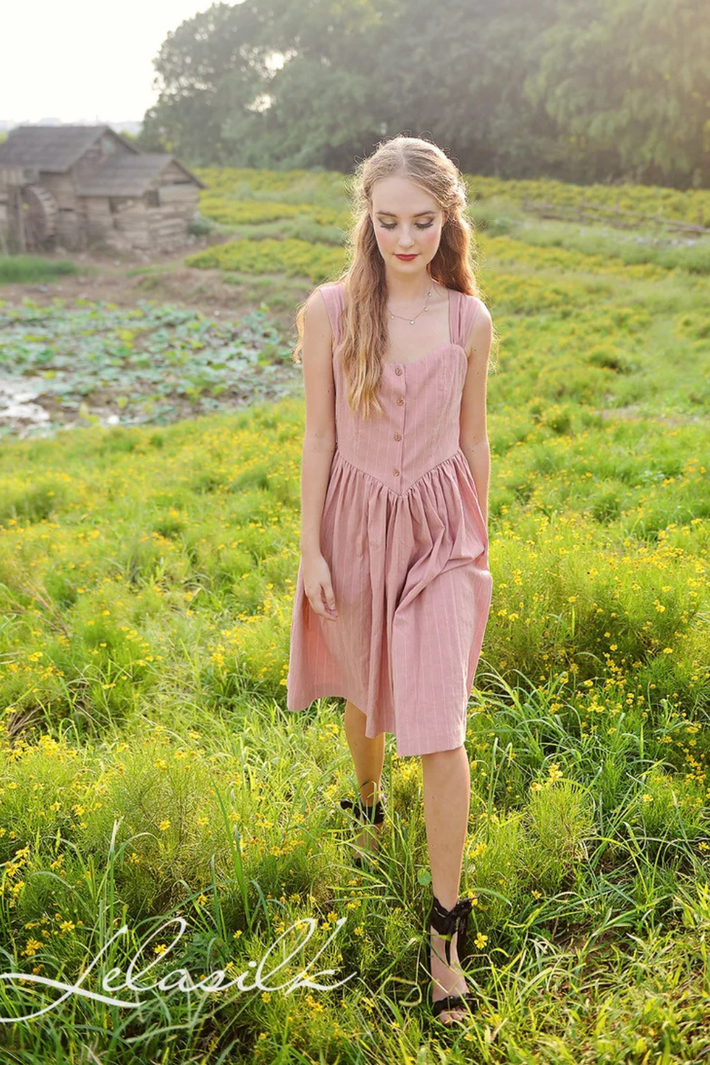 Linen Apron Dress - Cotton Casual Dress - Cotton Summer Dress