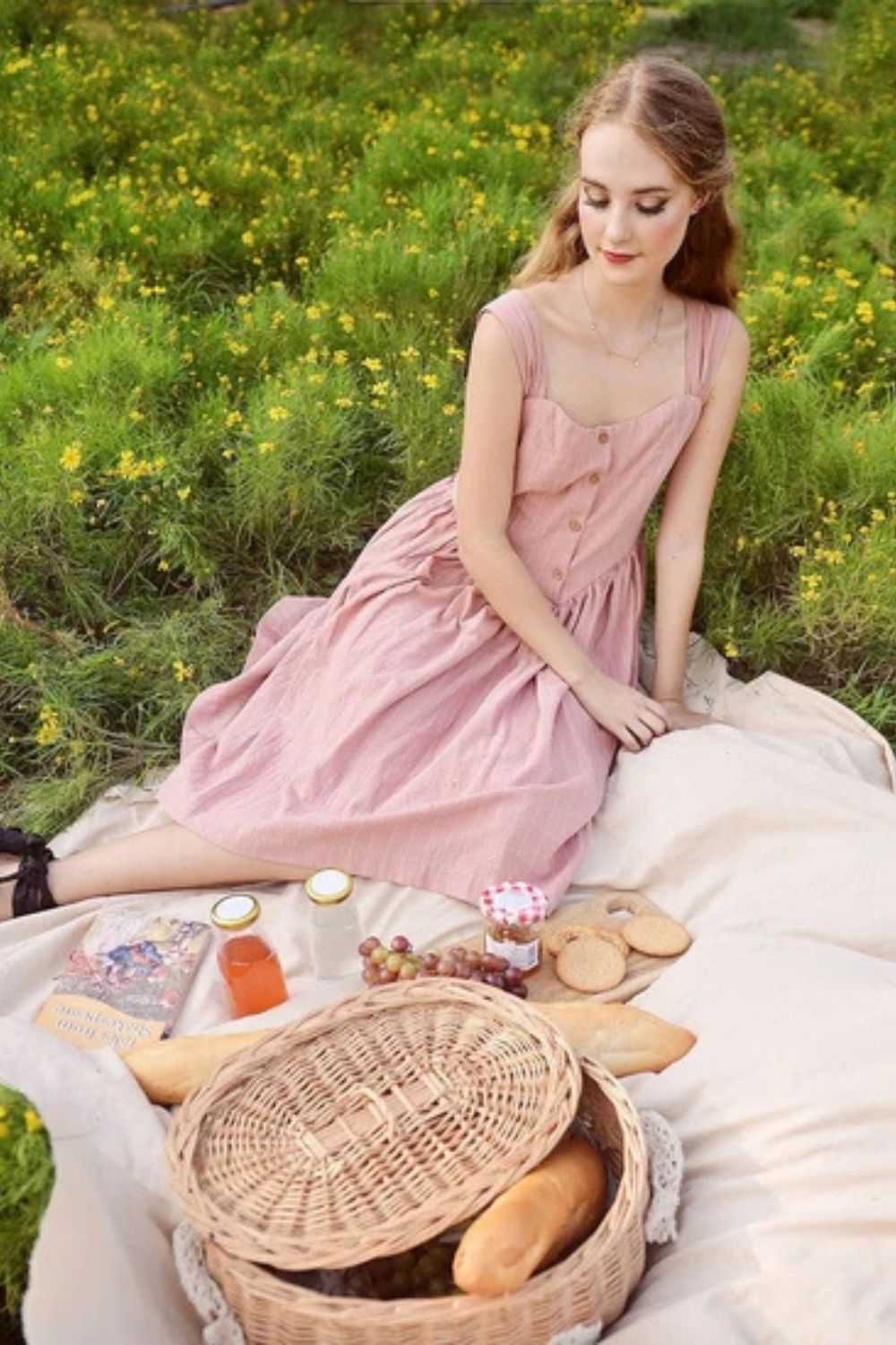 Linen Apron Dress - Cotton Casual Dress - Cotton Summer Dress