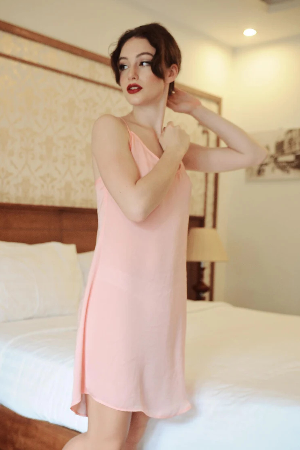 Short Silk Slip Dress