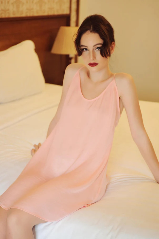 Women Silk Slip - Silk Short Dress - Wedding Night Dress
