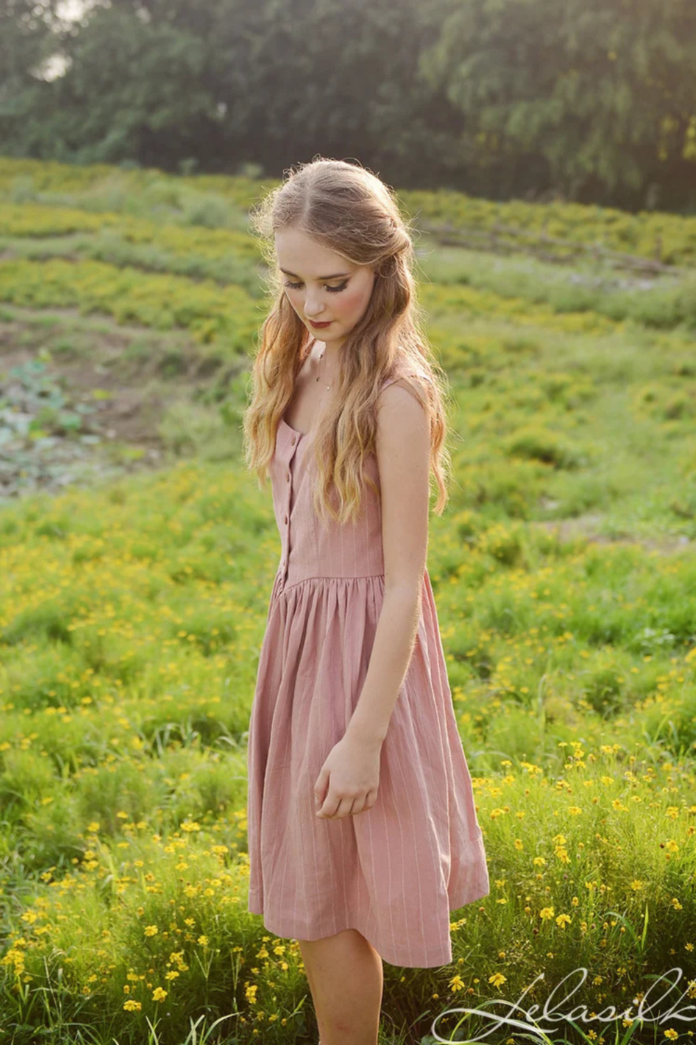 Linen Apron Dress - Cotton Casual Dress - Cotton Summer Dress