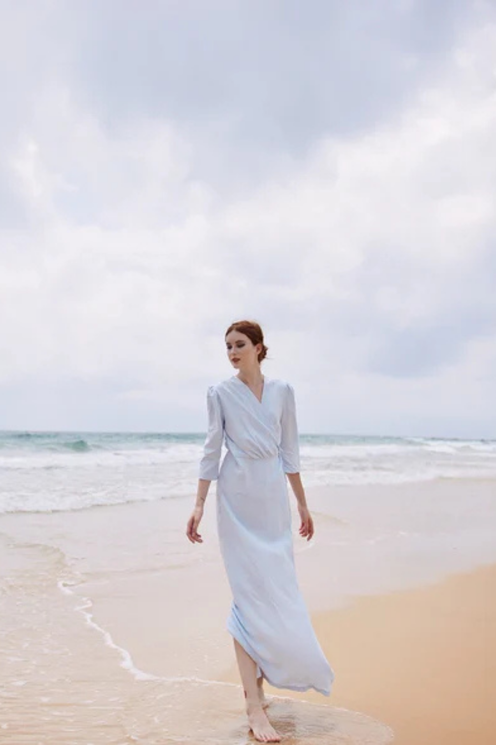 Organic Cotton Wrap Maxi Dress