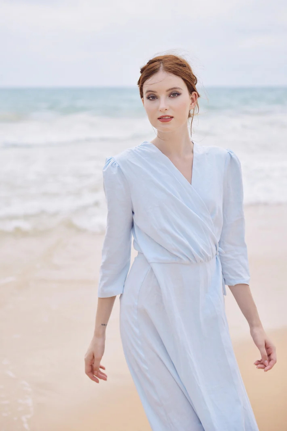 Organic Cotton Wrap Maxi Dress