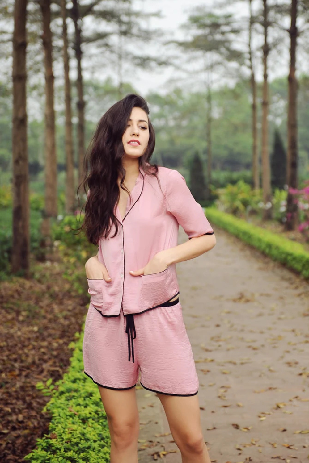 Short Silk PJs Set for Women