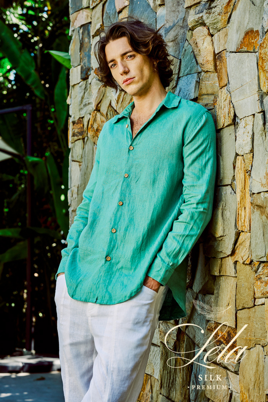 Men Pure Linen Shirt