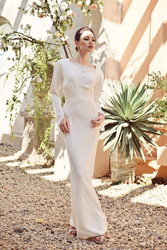 Full Length Silk Dress - Bridesmaids Silk Dress - Women Silk Dress