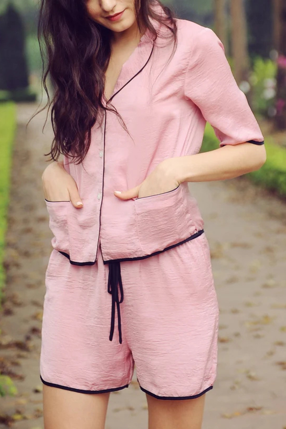 Short Silk PJs Set for Women