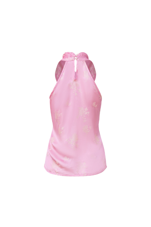 Aurore Heritage Mulberry Silk Halter Top