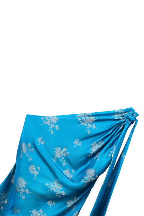 Séréna Asymmetric Heritage Mulberry Silk Tie Top