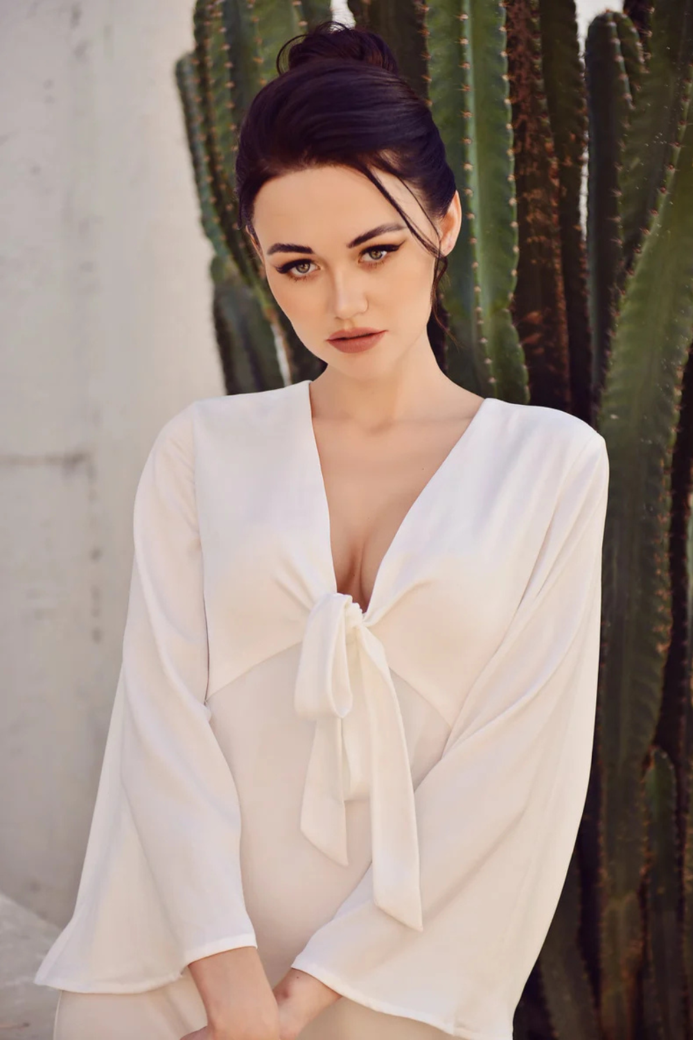 Long Sleeve Silk Dress - Lelasilk Silk Gown - Event Silk Gown - Wedding Guest Gown