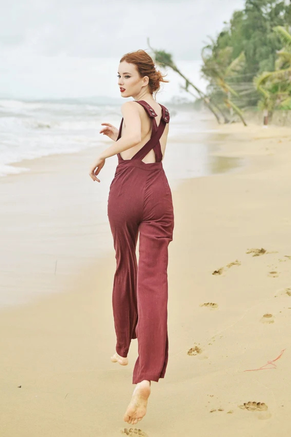 Linen Pinafore Jumpsuit