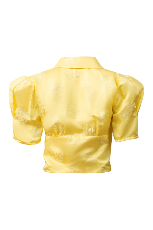 Oriane Heritage Mulberry Silk Top with Pearl Buttons