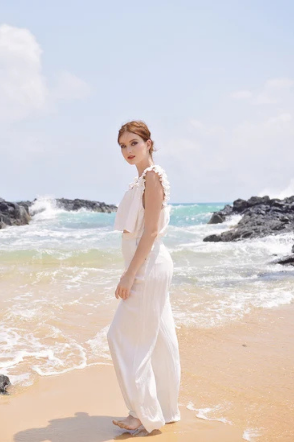 White Linen Top - Summer Crop Top - Linen Crop Top Women
