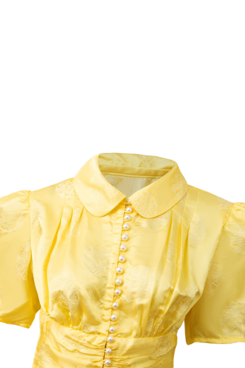 Oriane Heritage Mulberry Silk Top with Pearl Buttons