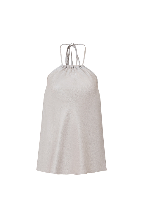 Lotus Halter Neck Heritage Mulberry Silk Top