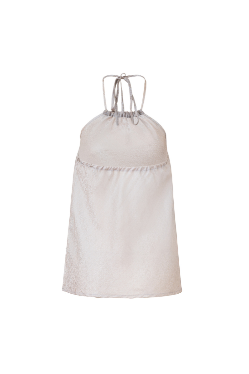 Lotus Halter Neck Heritage Mulberry Silk Top