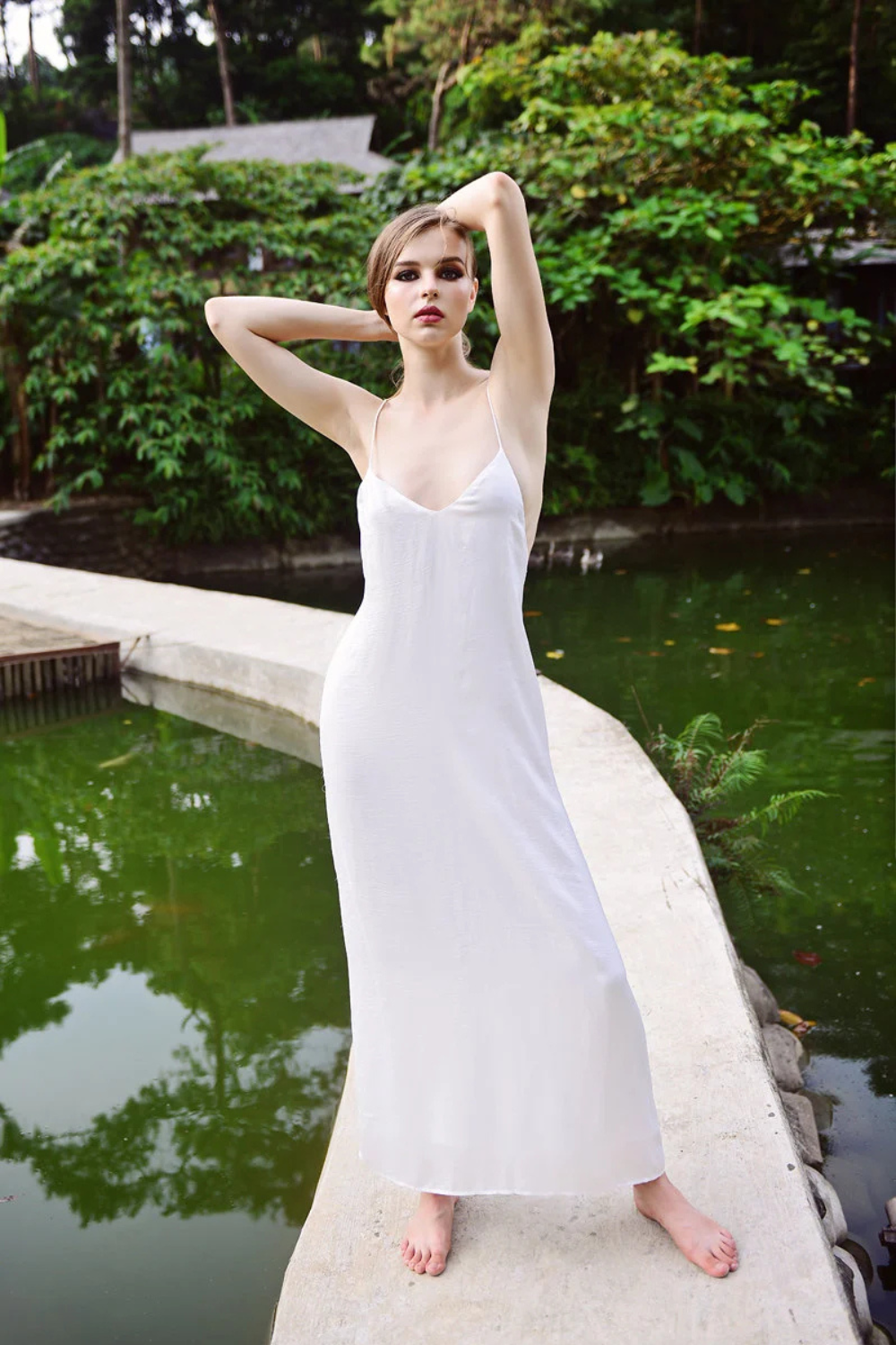 Silk Dress Maxi - Silk Nightgown - Beach Wedding Slip - Backless Silk Gown - Gift For Bride
