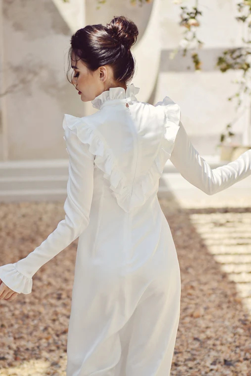 Silk Dress White - Long Sleeve - Silk Dress Women - Long Silk Dress