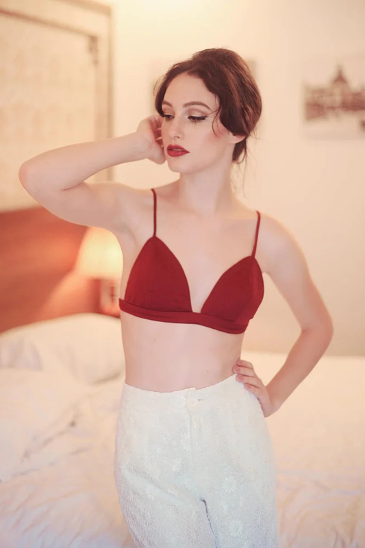 Women Silk Bra - Comfortwear Silk bra - Silk Triangle Bra - Silk Lingeries - A treat for Yourself