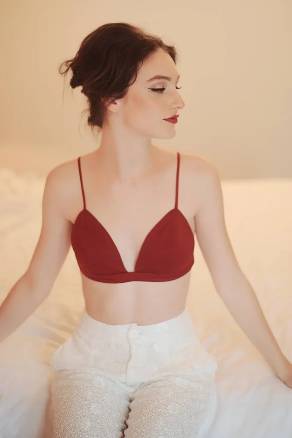 Women Silk Bra - Comfortwear Silk bra - Silk Triangle Bra - Silk Lingeries - A treat for Yourself