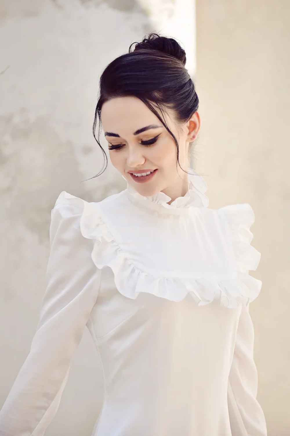 Silk Dress White - Long Sleeve - Silk Dress Women - Long Silk Dress