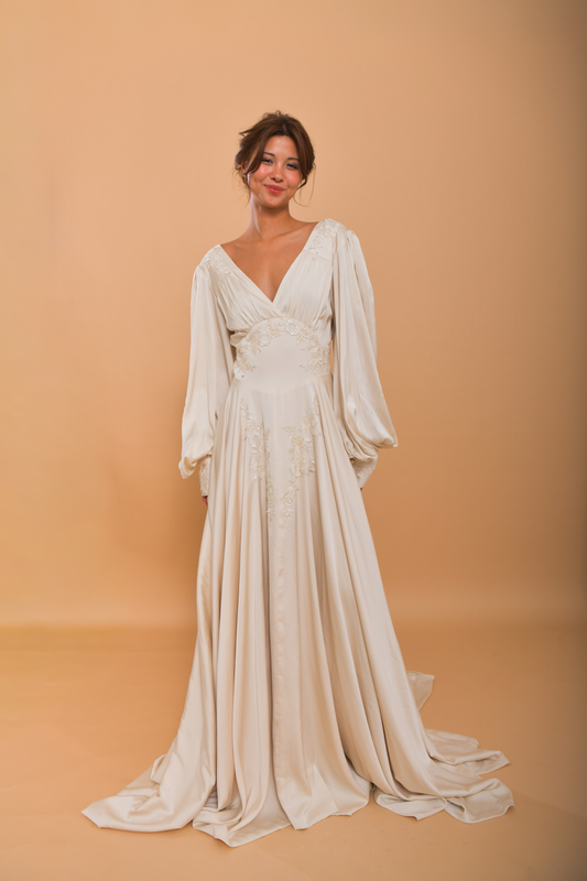 The HELENA Silk Wedding Gown