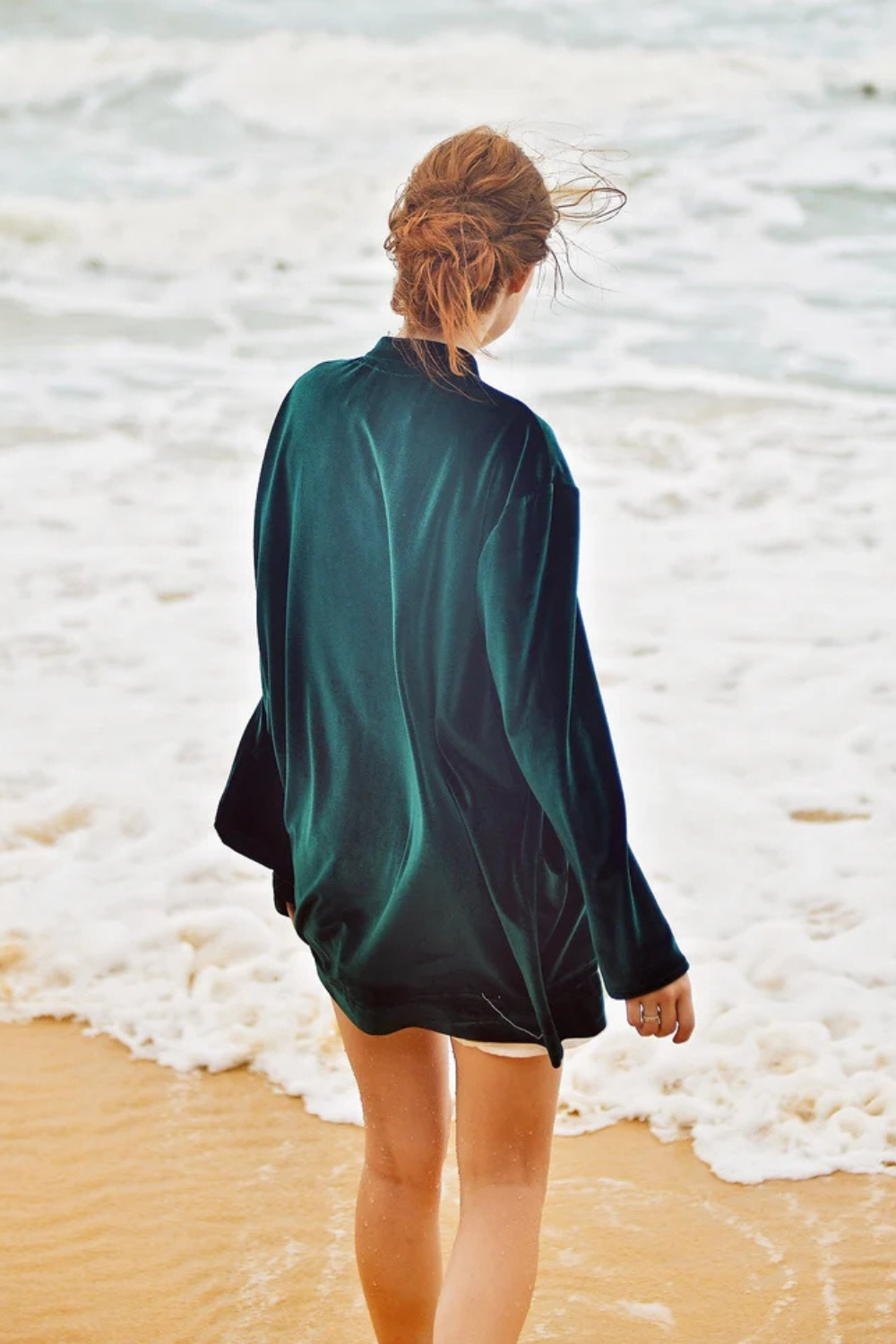 Women Cardigan Velvet - Classic Velvet Cardigan - Long Sleeve Jacket - Winter Velvet Coat
