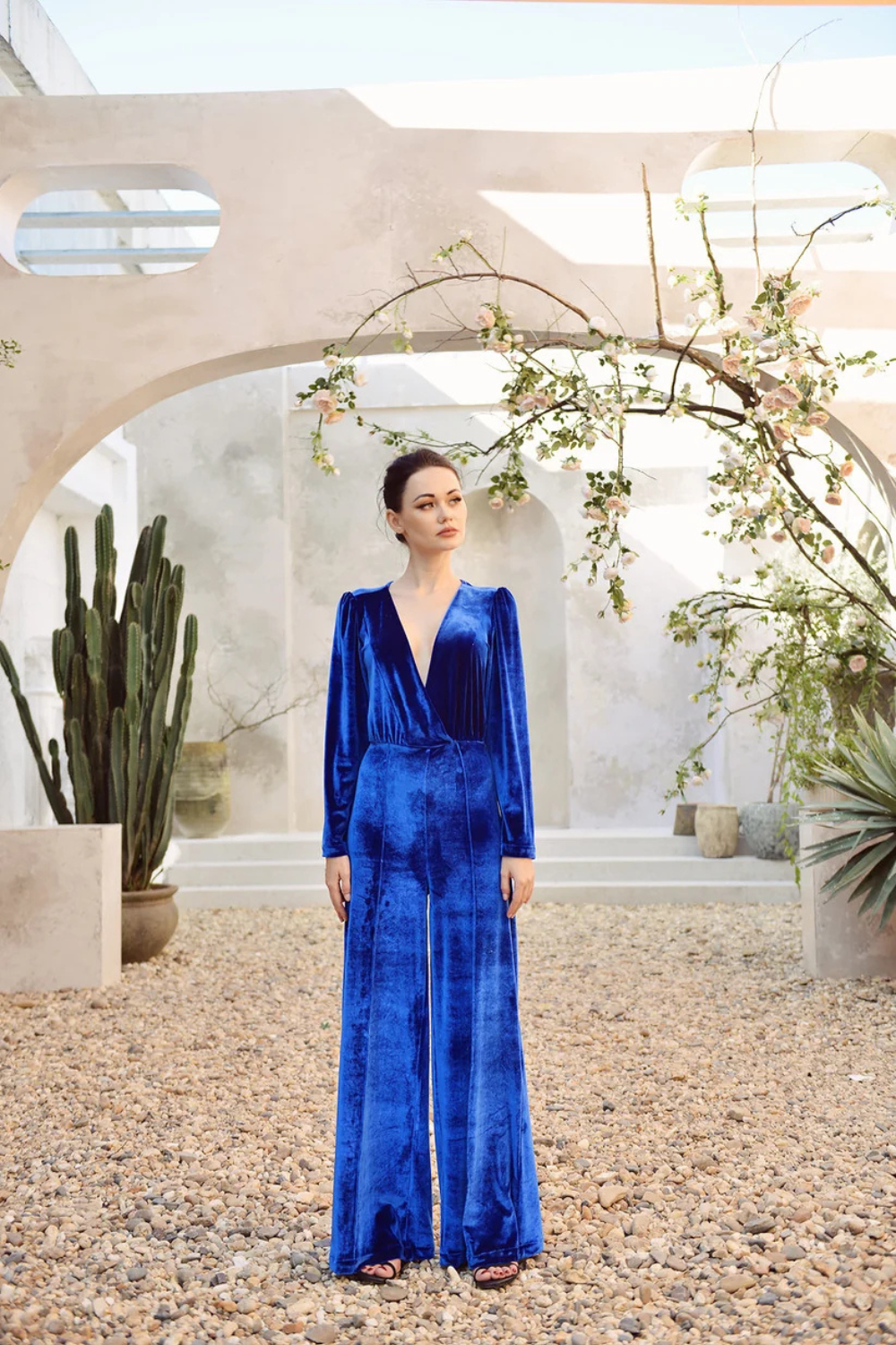 Jumpsuit Women Long Sleeve - Jumpsuit for Women - Women Jumper with Sleeves - Long Velvet Romper