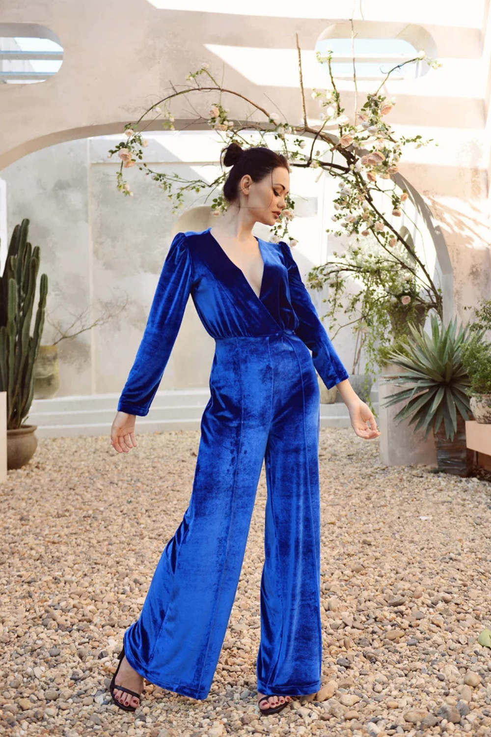 Jumpsuit Women Long Sleeve - Jumpsuit for Women - Women Jumper with Sleeves - Long Velvet Romper