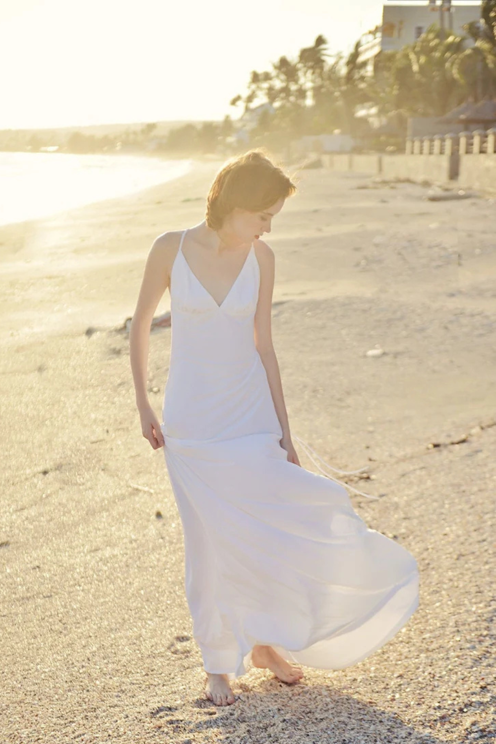 Low Back Silk Maxi Gown