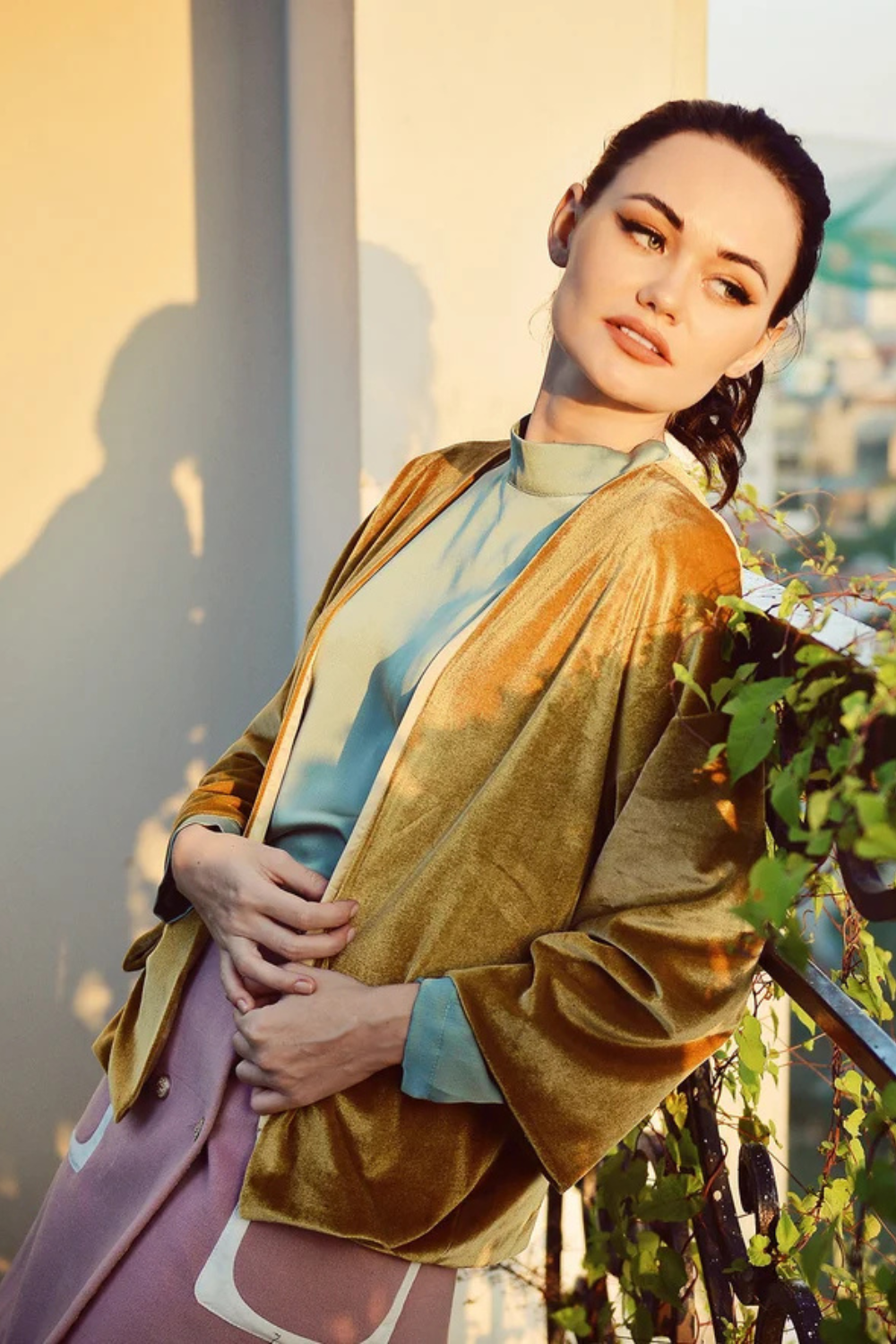 Women Cardigan Jacket - Fall Velvet Cardigan - Long Sleeve Jacket