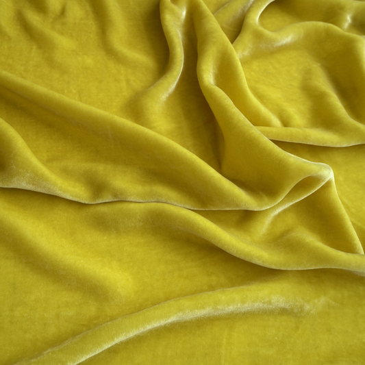 Silk Velvet by the yard in Honey