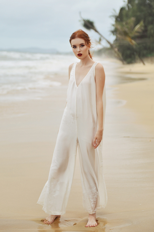 JANELLE Silk Wide-Leg Jumpsuit