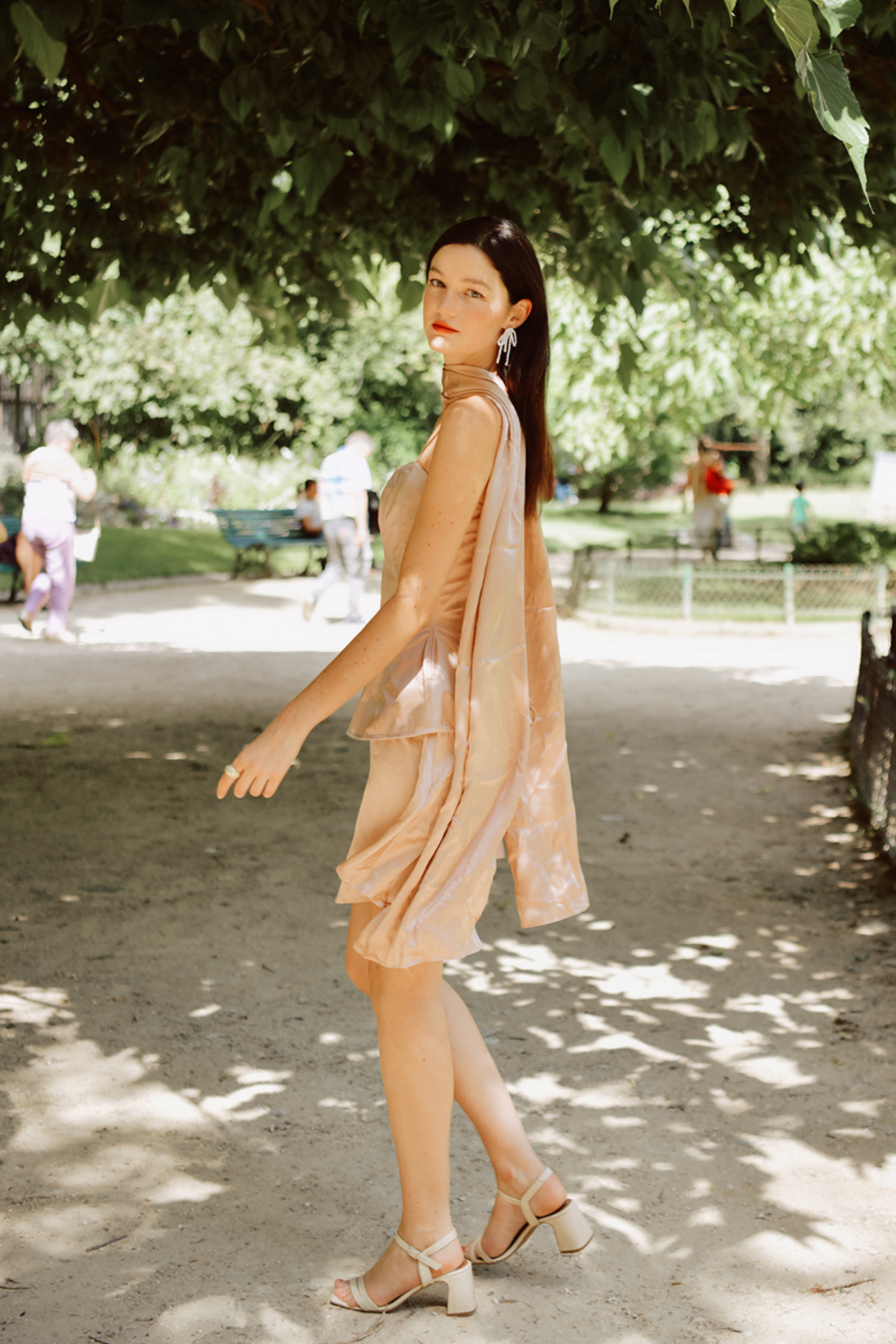 Éclipse Rose Gold Bridal Two Piece with Scarf