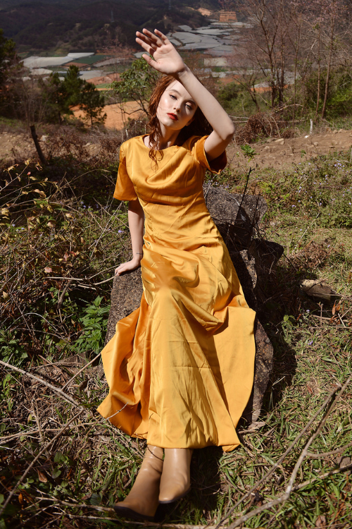 Silk Gown - Silk Dress Sleeve - Maxi Silk Dress - Nightgown Silk - Natural Mulberry Silk - Silk Dress - Mulberry Silk Dress