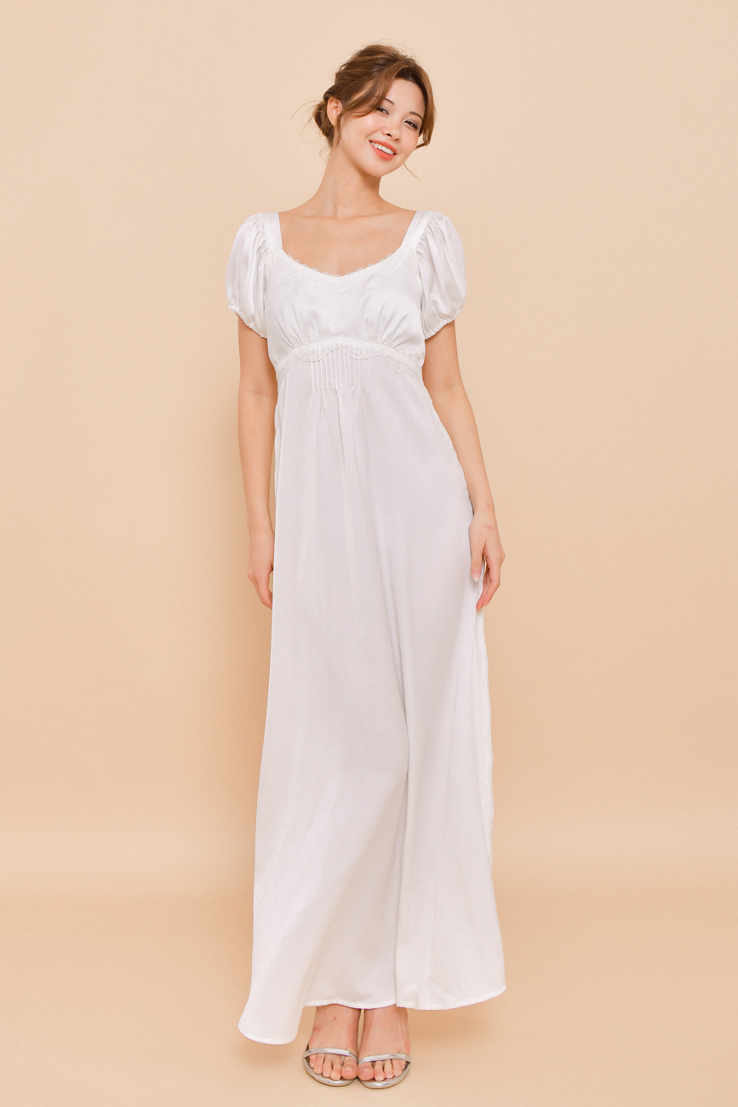 ROBYN Empire Waist Silk Vintage Wedding Dress