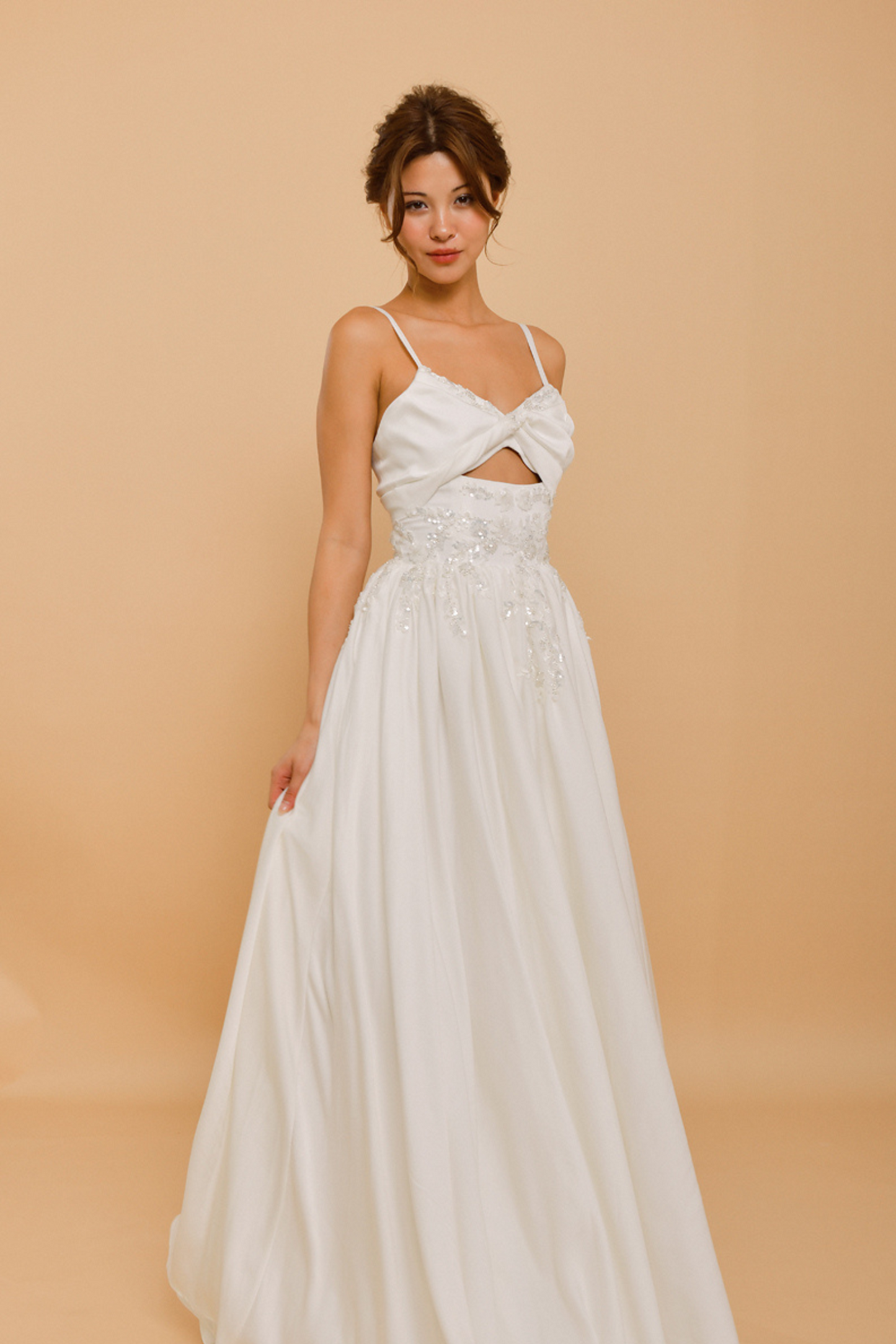 DAYA Twisted-Bodice Bridal Gown